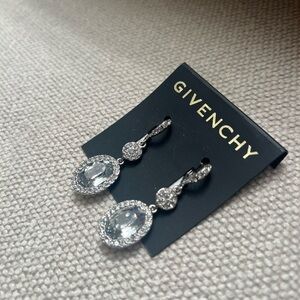 🌟Givenchy Crystal Silver Drop Earrings - NWT